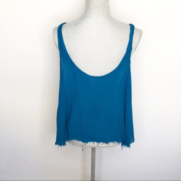 Free People Tank Top High Low Distressed Raw (H65) - Picture 4 of 6
